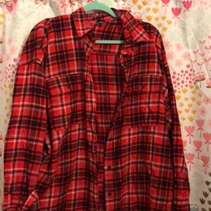 Wild Fable Red and Black Plaid Flannel